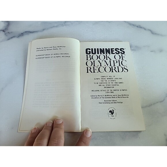 Guinness Book Of Olympic Records By Norris And Ross McWhirter Paperback - Picture 3 of 10